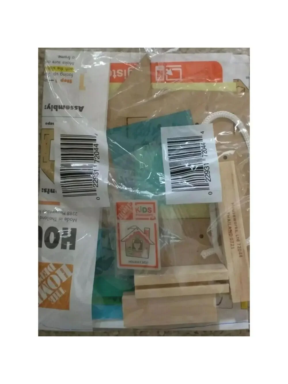 2021 Home Depot Kids Workshop Kit HOUSE ORNAMENT with Pin #72044 NEW